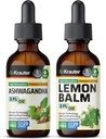 BIO KRAUTER Ashwagandha Tincture 2 Fl. Oz. & Lemon Balm Tincture 2 Fl Oz.