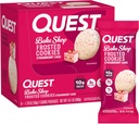Quest Nutrition Frosted Cookies Twin Pack, Клубничный торт, 1 г сахара, 10 г белка, 2 г чистых углеводов, без глютена, 16 Cookies