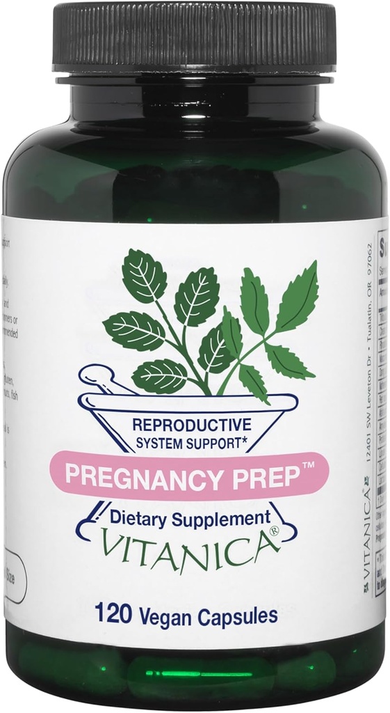 Vitanica Pregnancy Prep, Reproductive System Support, Vegan, 120 Capsules