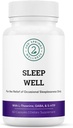 Sleep Well Calmness & Relaxing Support Formula - potente Blend con magnesio, L-Theanine, GABA e Melatonin - Mellora a relaxación + promove patróns de sono saudables - 60 cápsulas
