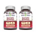 Amazing Formulas Quercetin 800mg with Bromelain 165mg, 120 Veggie Capsules Supplement (Pack of 2) - Non-GMO - Gluten Free - Supports Overall Health & Well Being