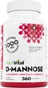 Capas de D Mannose Plantvital con Cranberry - D-mannose 1000mg Capsules - High Potency for Bladder, Kidney and Urinary Tract Support. Cranberry Powder con Hibiscus e Dandelion. 6 meses de subministración