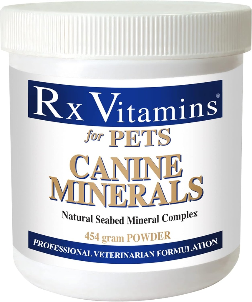 Rx Vitamins Canine Minerals - Dog Calcium Supplement Plus Magnesium & Potassium - Mineral Powder for Dogs - Mineral Supplement for Dogs 16 oz