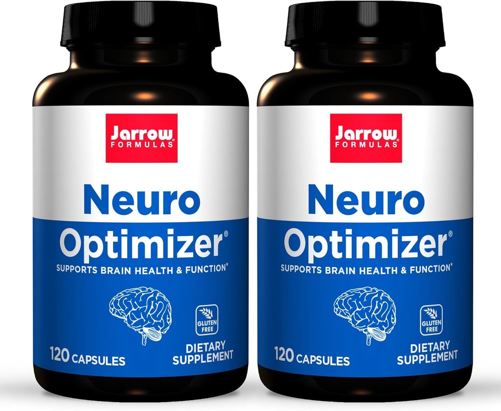 Jarrowove formuly Neuro Optimizer - 120 kapsúl, balenie po 2 - Zdravie mozgu a antioxidant - Obsahuje 7 Neuroživiny - bez lepku - 60 Celkové služby