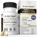 Arnika Forte Capsules - Meleleh dan Bruising Reducer Setelah Operasi dan Perawatan Aestetik, Antioksidants & Bioflavonoid, Arnica 100mg, Bromelain 125mg 3000GDU - 14 Capsules