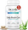 记忆和焦点的大脑补充剂 — Lewis Daily Brain Care Capsules博士与Aloe Vera — 脑雾、精神清晰度和免疫支持的植物性结核和能量补充剂 — 90 Capsules