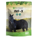 Herbas de linhação de prata Equine INF-X - Apoia o alivio do estrés de cabalo e niveis saudables de boas bacterias - Apoio natural para o sistema inmunitario de Equina - Suplemento de herbas para a detoxificación de Equina - 1 lb