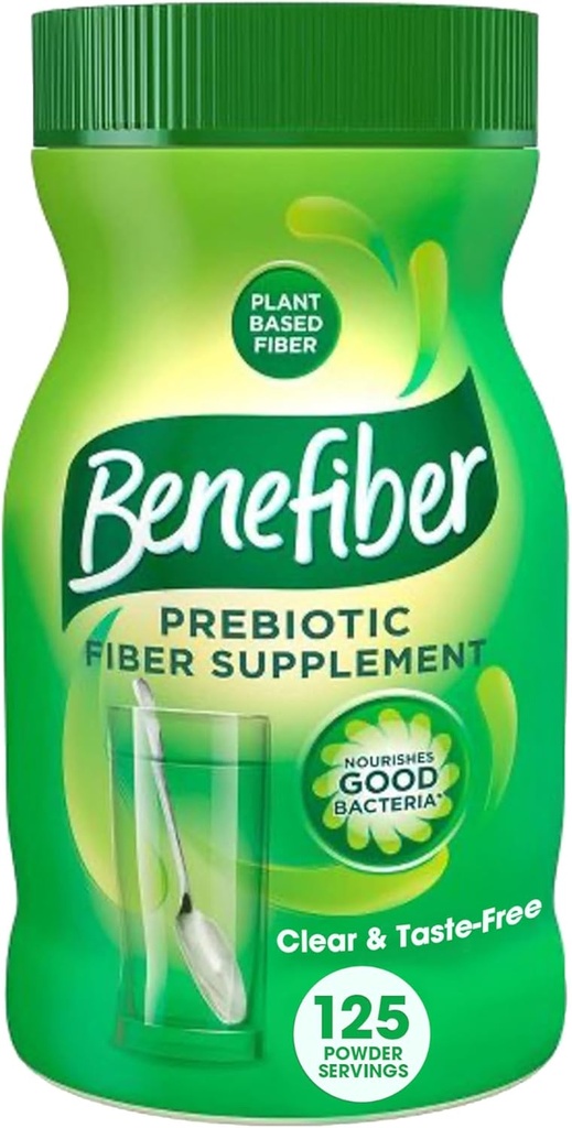 Benefiber Daily Prebiootilised kiudainelisandi pulber seedetrakti tervise jaoks, maitsestamata - 125 serveerimist (17,6 Ounces)