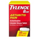 Tylenol 8-Hour Arthritis Pain Relief Tablets, 650 mg Acetaminophen, 50 ct | Extended-Release, Joint Pain Reliever & Fever Reducer, Oral Pain Reliever for Minor Arthritis & Joint Pain