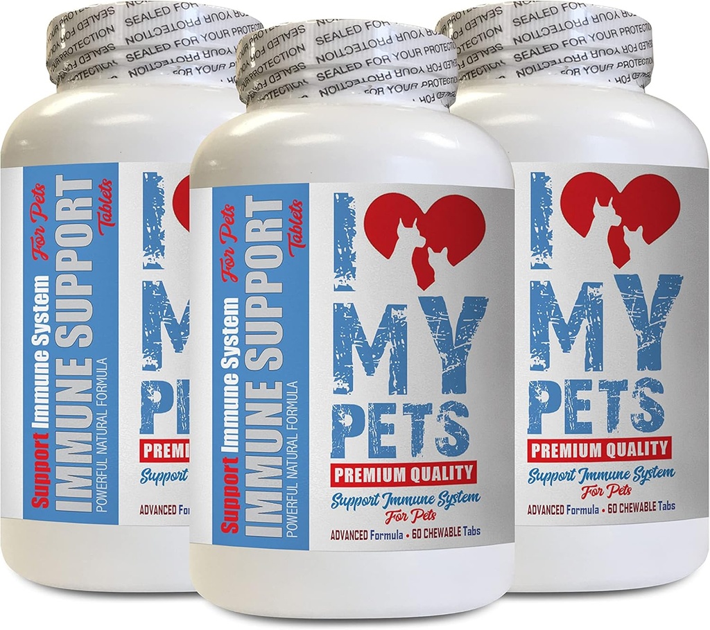 I LOVE MY PETS LLC cat Liver Support - PET Immune Support - Dogs and Cats - Booster - Healthy - Milk Thistle Cats - 180 Treats (3 Bottles)