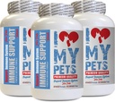 I LOVE MY PETS LLC cat Liver Support - PET Immune Support - Dogs and Cats - Booster - Healthy - Milk Thistle Cats - 180 Treats (3 Bottles)