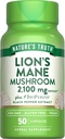 Nature's Truth Lions Mane Supplement Capsules | 2100mg | 50 Count | con BioPerine | Vegan, Non GMO & Gluten Free Extract Formula