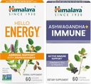 Himalaya Ciao energia con Ashwagandha per il supporto surrenale & Daily Energy e & Ashwagandha +Immune con vitamina C per il supporto immunitario attivo, 60 capsule ogni - Bundle