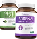 Olive Leaf Extracto & Adrenal Support (4-Month Supply) Zen & Vigor Bundle of Olive Leaf Extract (120 Cápsulas) Super Strength & Adrenal Support (120 Capules) poderoso soporte adrenal - Manter o equilibrio