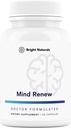 Mind Renew - Made in The USA - Brain Supplement for Memory and Focus - Support Vitality and Energy, 60 kapszula