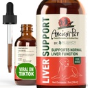 Forntida Pet Liver Support för hundar och katter - Enkel flytande leverans, blandar enkelt med mat eller vatten - Mjölk Thistle, Dandelion & Artichoke - Förbättrad absorption - 2 fl oz