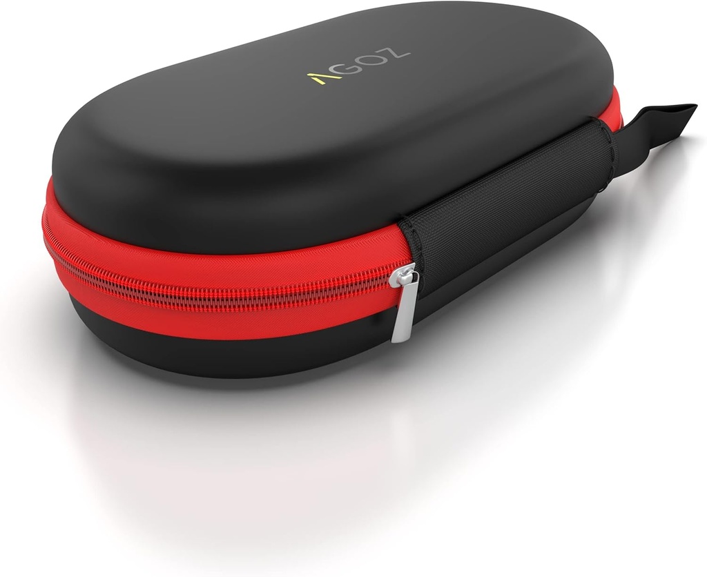 AGOZ ASTHMA Inhaler Medicine Travel Case Pouch Cover, Inhaler Holder se zipem Closure a Wrist Strap (černá / červená)