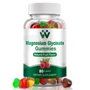 Magnesium Glycinate Gummies 400 Mg, Sugar-Free Magnesium Gummies for Kids and Adults with L-Threonate, Calcium & Vitamins B6+D3, 80 Count Magnesium Glycinate Gummy Mixed Fruit Flavors