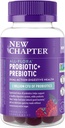 New Chapter Probiotics for Women and Men, All-Flora (1 חודש אספקה) - 55% פחות סוכר +, פורמולה עבור Holistic Gut Health Support with Probiotics + Prebiotics + 100% טבעוני + Non-GMO