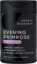 Sport Research® Õhtune Primrose õli 1300mg, 120 kapslit - 10% GLA, külmpressitud, gluteeni ja soja tasuta
