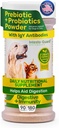 Powder Probiotics for Dogs & Cats Bowel Digestive Immune Supports Gut Flora Nutrition Immunity (90 Scoop Pack 1)