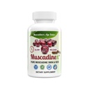 Whole Muscadine Supplement. Polyphenol-Rich. 2X Bioavailability. | Resveratrol. Ellagic acid. Quercetin. Slow release capsules. And BioPerine for up to 1544% more bioavailability. All natural.