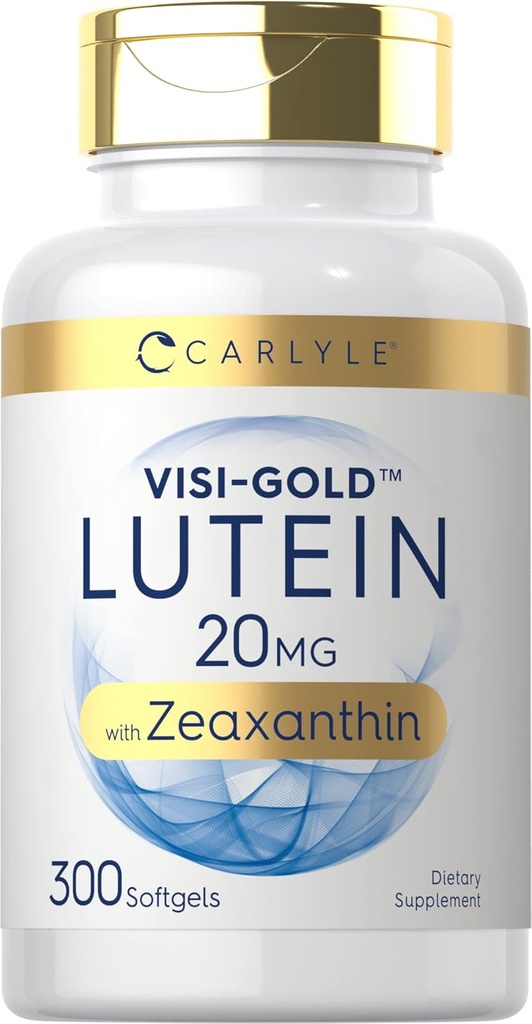 Carlyle Lutein a Zeaxanthin 20mg CLAS124; 300 Softgels CLAS124; Eye Health Vitamins CLAS124; Non- GMO & Gluten zdarma dodatek