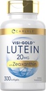 Carlyle Lutein y Zeaxanthin 20mg  300 Softgels ← Salud Ocular Vitaminas 