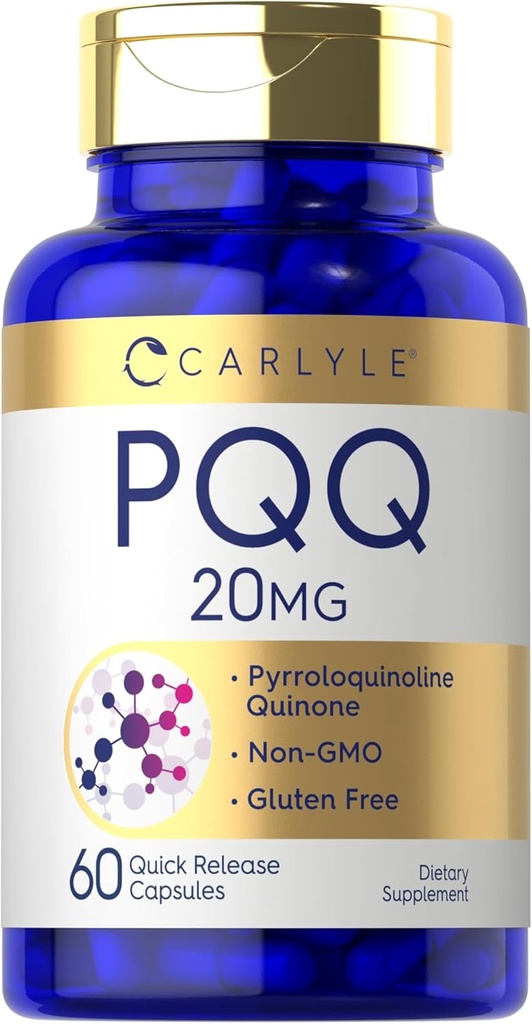 Carlyle PQQ 补充 20 mg → 60 Capsules → 非GMO 和 Gluten Free