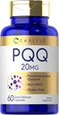 Carlyle PQQ Supplement 20 mg | 60 kapslit | Mitte- GMO ja Gluteenivaba