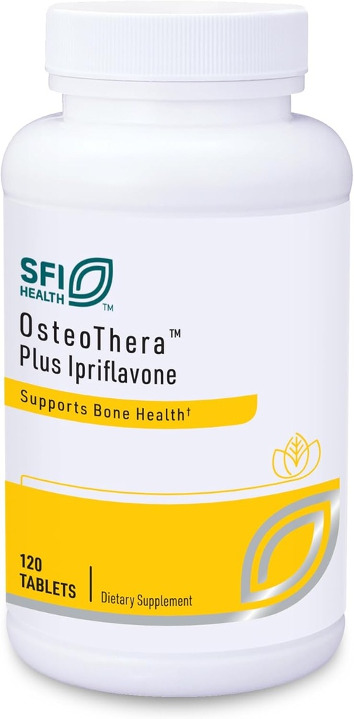 Klaire Labs SFI Health Osteothera Plus Ipriflavone Tablet - Hipoallergenik və Multifaktorial Kaloriya Kompleksi və Isoflavone Derivative Bone Support K, D3, Magnezyum (120 Tablet)