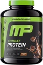 MusclePharm Combat Pudră de proteine, Aroma de ciocolată lapte, Combustibili Muşchii pentru antrenamentele productive, 5 Surse de proteine Inclusiv Proteine Izolate & Ou Albumin, Gluten gratuit, 4.2 lb, 52 Serviri