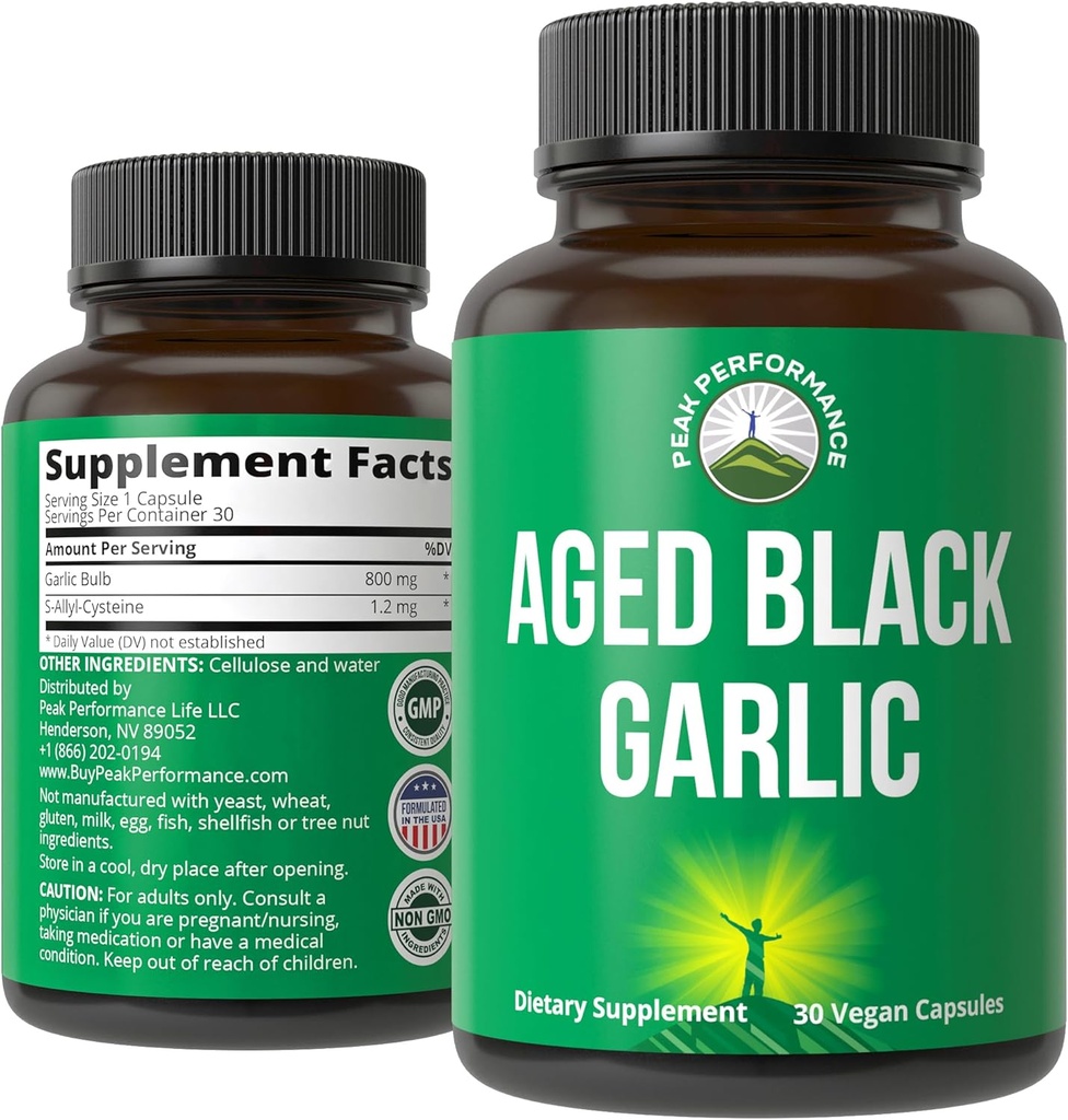 峰性能 Agold Black Garlic Capsules. 中国植物物种信息数据库. Raw Vegan Pure Odorless 提取剂 胆固醇补充剂, 和Immune 支持剂. 来自大蒜块 配有 S-Alyl Cysteine 和 抗氧化剂