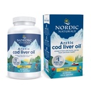 Nordic Naturals Arctic Cod Liver Oil, Lemon - 180 Soft Gels - 750 mg Total Omega-3s with EPA & DHA - Heart & Brain Health, Healthy Immunity, Overall Wellness - Non-GMO - 60 Servings