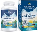 North Naturals Arctic Cod Liver Oil, Lemon - 180 Soft Gels - 750 mg Total Omega-3s with EPA " DHA - Heart " Brain Health, Healthy Immunity, Overall Wellness - Non-GMO - 60 Servings