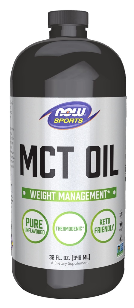 NOW Foods Sports Nutrition, MCT (Medium-chain triglycerides) Oil 14 g, Weight Management, Liquid, 32-Ounce