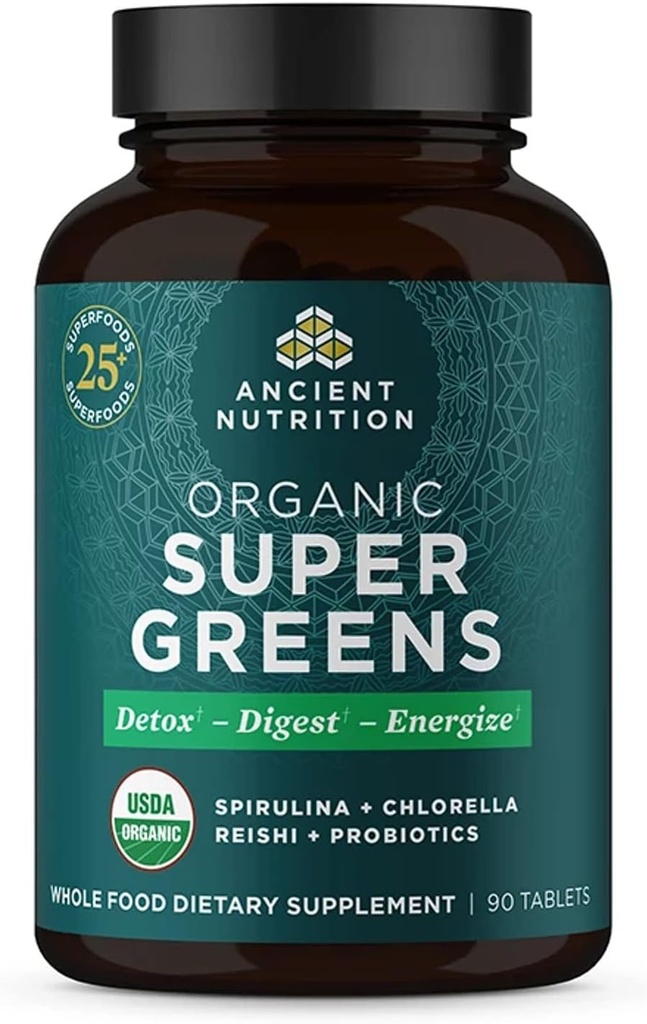 Spirulina, Chlorella, Moringa və Resilient Probiyotik, 30 Xidmət, 90 Count
