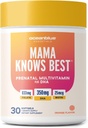 Oceanblue Essentials Mama vet bäst - 30ct - Prenatal Multivitamin med Omega-3 DHA - Stöder en hälsosam graviditet - Lätt att svälja Softgels - Tasty Orange smak - 1 månads leverans