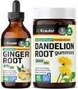BIO KRAUTER Ginger Root Tincture 4 Fl. Oz. & Dandelion 60 Gummies