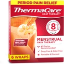 ThermaCare Menstrual Heating Pads - Преносими, Лепила HeatWraps за период Craps & Backache Relief - Дискретна, Cord-Free Heat Therapy - До 8 часа облекчение
