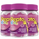 Pepto Kids Gummies, Helps Relieve Occasional Upset Stomach, Acid Indigestion, Sour Stomach and Heartburn, 72 Total (3 Packs of 24)