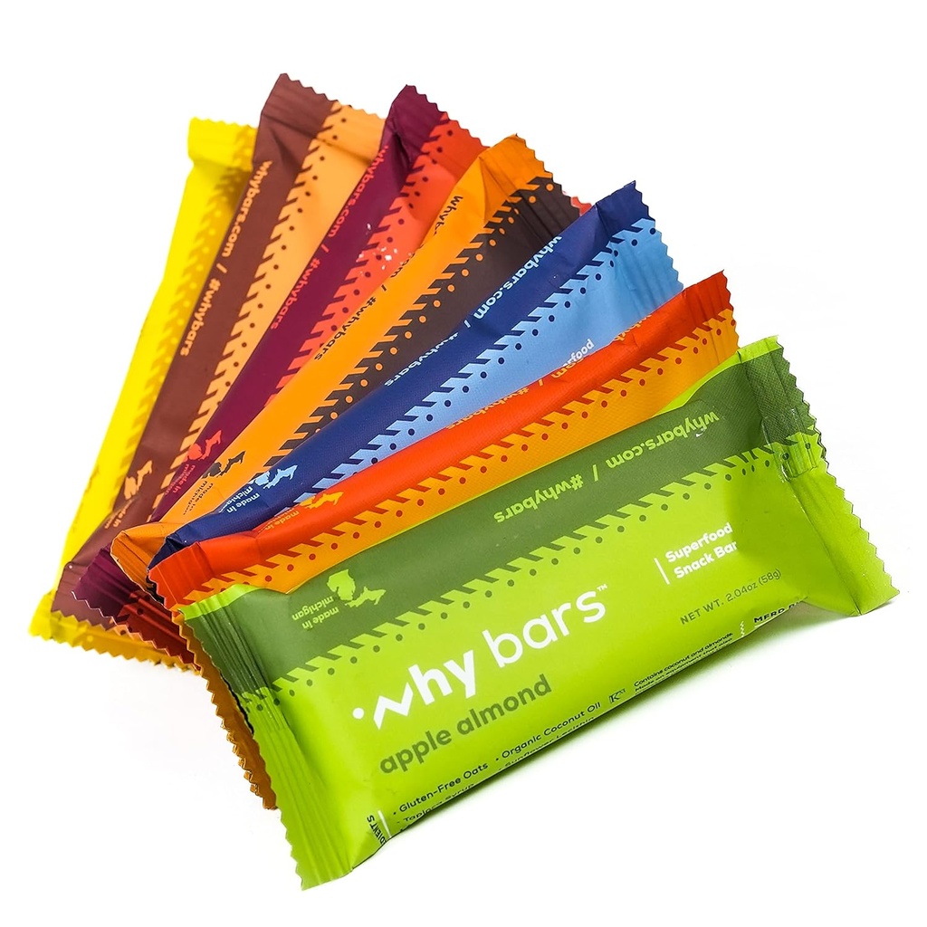 Proč Bary, Protein Bary, Variety Pack, 2.04 Ounce Bary (Balení 7 Protein Bars) - Protein Bar Superfood, Gluten Free, Non GMO, Organic, Vegan, Jednoduché ingredience