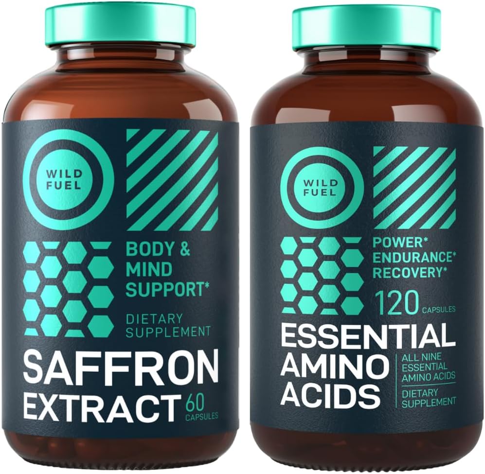 Suplemen Amino Acid dan Saffron Murni Ekstrak Energi dan Bundle Mood