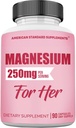 Magnesi Glycitiu per a Dones 250mg Per One Capule, Magnesi Glicited per a ella, 90 Capsules, 90 dies de provisions