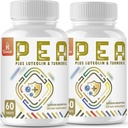 1500 MG Palmitoylethanolamid med Luteolin 98% & Gurkemeje, Høj Absorption, Mikroniseret Pea supplement til discomfort Management- USA Made - 120 tabletter
