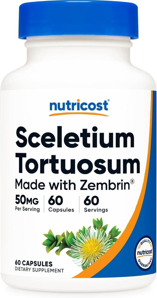 Nutricost Zembrin (Sceletium Tortuosum) 60 Capsules (50 mg Her) - Vegetarian Capsules, Non-GMO, Gluten Free