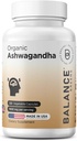 Certified Organic Ashwagandha 1600mg, 120 Veg kapselia - tukee uni & tasapainotettu energiataso (120 laatikko 1)