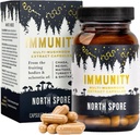 North Spore Immunität Pilz Extrakt Ergänzung Kapseln | Organic Turkey Tail, Chaga, Reishi, Maitake, Shiitake Blend | 100% Fruchtkörper Extrakte - 120 ct