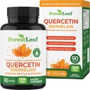 Bromelain 1350mg ilə ForestLeaf Quercetin - Vitamin C və Sting Nettle, Quercetin 500mg Kapsül, Qeyri-GMO Gluten Pulsuz, Natural Immune & Respiratory Function, 90 Veggie Caps