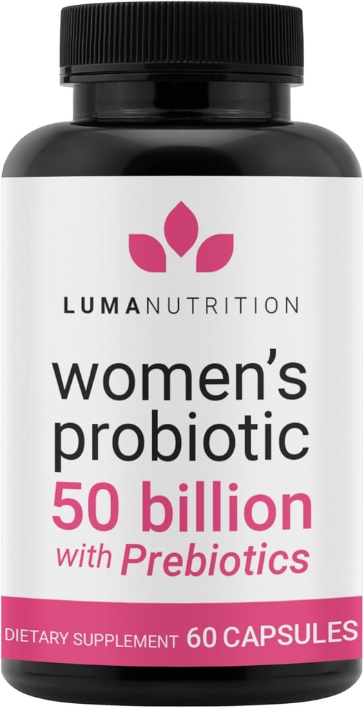 Prebiyotiks ilə Qadınlar üçün Luma Nutrition Probiyotiks - 50 milyar CFU - Digestive, Immune və Feminine Support üçün Formulated - 60 Kapsül